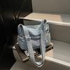 Women's bag new messenger bag women's large-capacity washed denim bag multi-compartment shoulder bag