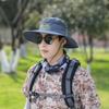 Summer Men Camping Big Brim Sun Protection Fisherman Hat Outdoor Riding Mountaineering Fish Hat Hiking Breathable Hat