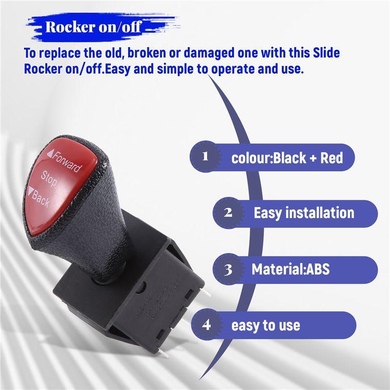 AA92-Forward-Stop-Back DPDT 6Pin Latching Slide Rocker Switch KCD4-604-6P Car Switch
