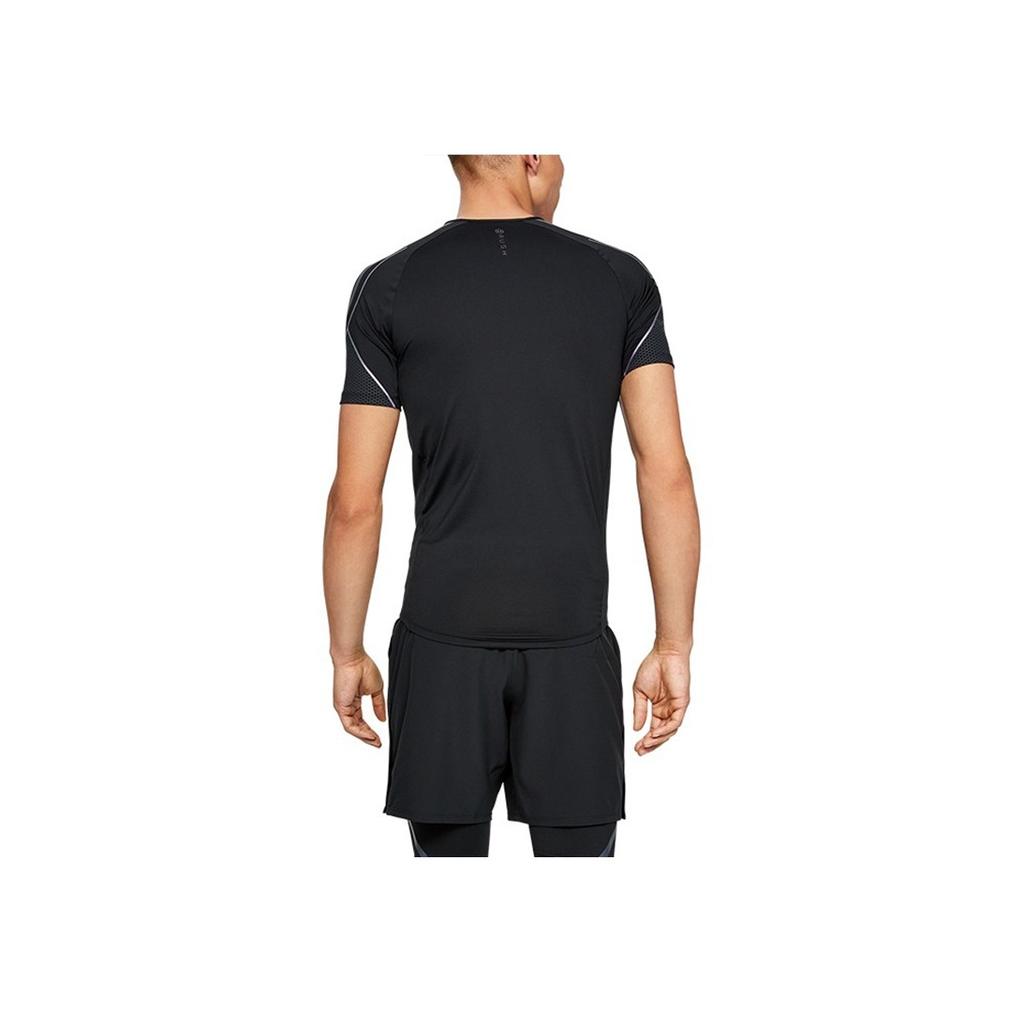 Under Armour UA Rush Crew Neck Training Compression Shirt Men Tops Black 1345196-001