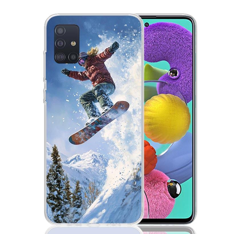 Adventure Snowboarding Extreme Phone Case for Samsung Galaxy A52 A51 A50S A12 A22 A32 A72 A10S A30S A31 A71 Note 20 Ultra 10 Plu