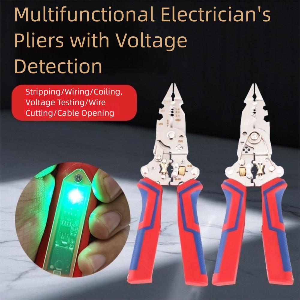 13 In 1 Voltage Tester Plier with Anti Slip Handle Adjustable Cable Cutter  Hand Tools