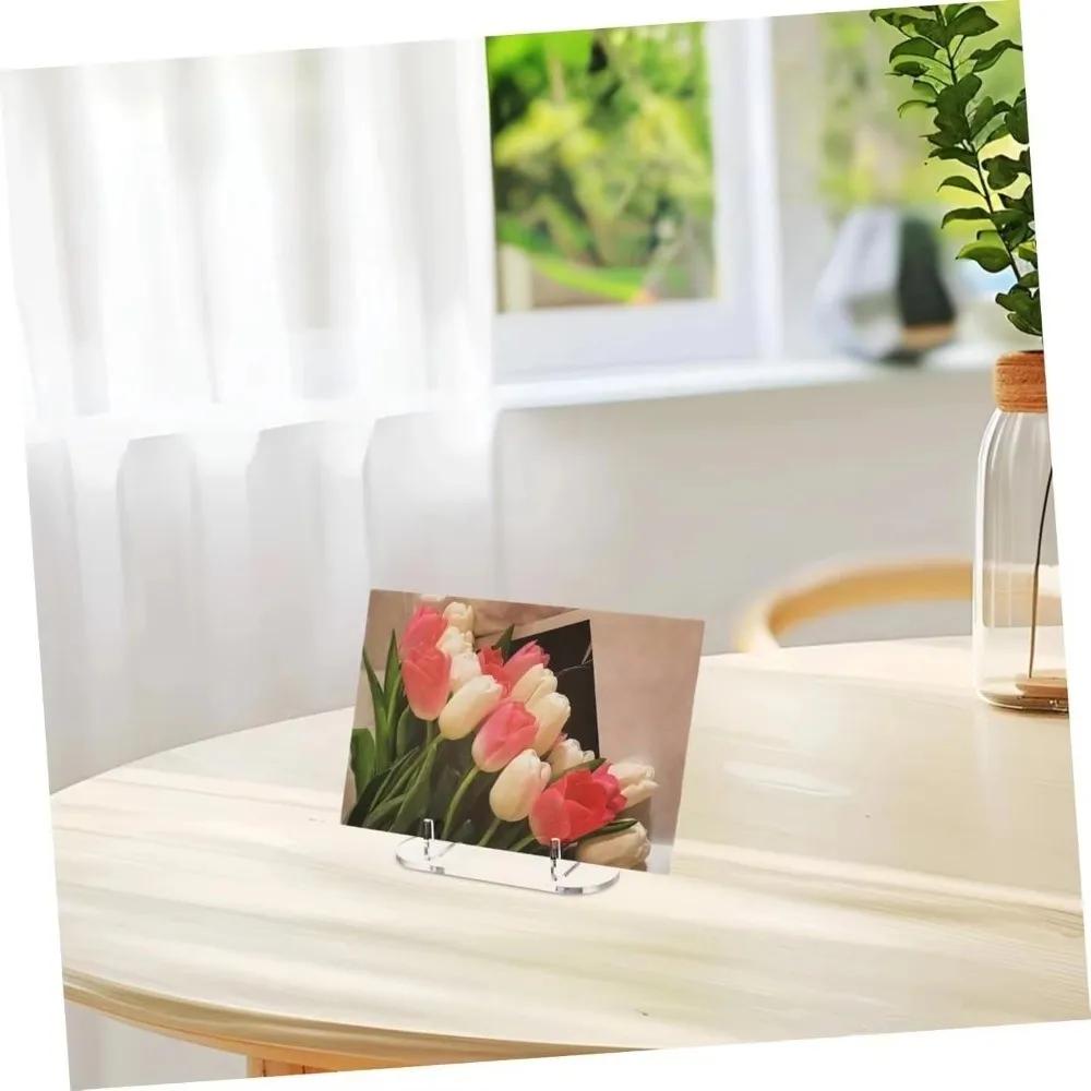 1pc Acrylic Clear Stand Acrylic Easel Display Stand Multi-functional Display Stand For Plate Cards