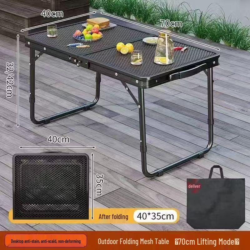 Tragbarer Faltbarer Netz-Campingtisch für Outdoor-Picknick oder BBQ