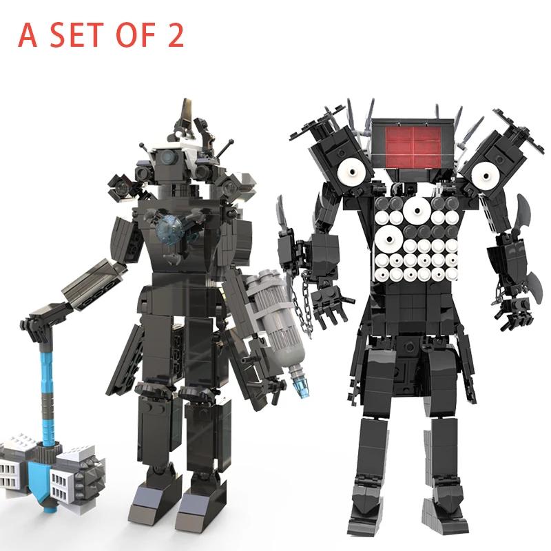 MOC Skibidi Toilette Bausteine Set Titan Speakerman Cameraman Tvman Steine DIY Modell Spielzeug für Kinder Neujahrs Geburtstagsgeschenke