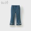 DAVE&BELLA Girls' Fleece-Lined Bootcut Denim Jeans