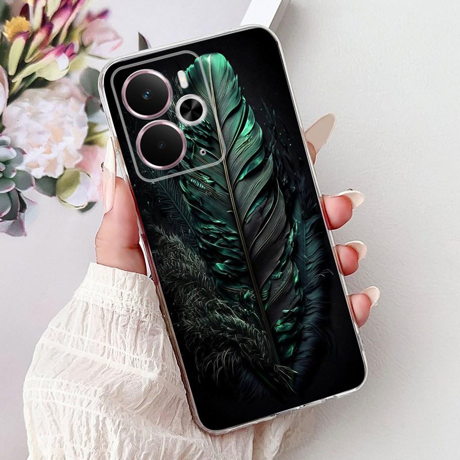 For Realme 14 5G Case Realme 14T Cover RMX5078 RMX5075 Shockproof Silicone Soft TPU Flower Bumper For Realme14 14 T Phone Shells