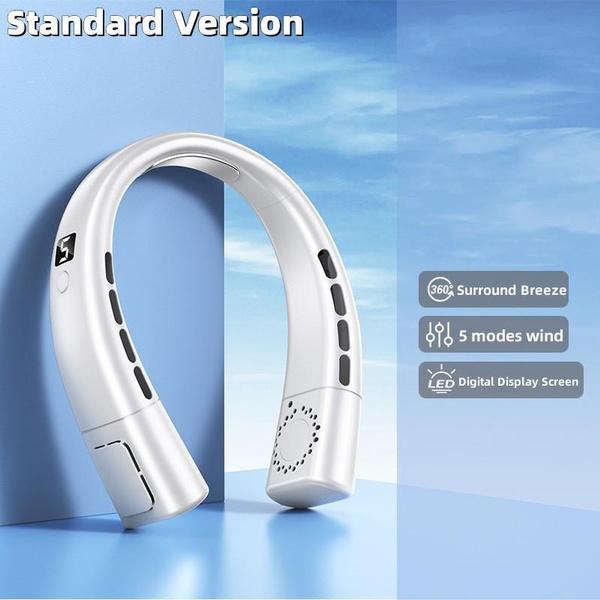 

Новый портативный подвесной шейный вентилятор с цифровым дисплеем с/без красочной атмосферной подсветки 5 передач Ventilador безлопастной вентилятор с шейным ремешком 3000/8000 мАч