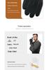 European & American Men's Sheepskin Leather Gloves with Wool Lining - Winter Warm, Plus Velvet, Windproof.