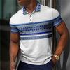 Maglietta polo da uomo a maniche corte stampa 3d top moda poliestere traspirante comoda magliette polo