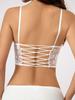 Sexy Spitzen Rückenfreies Überkreuztes Camisole Top