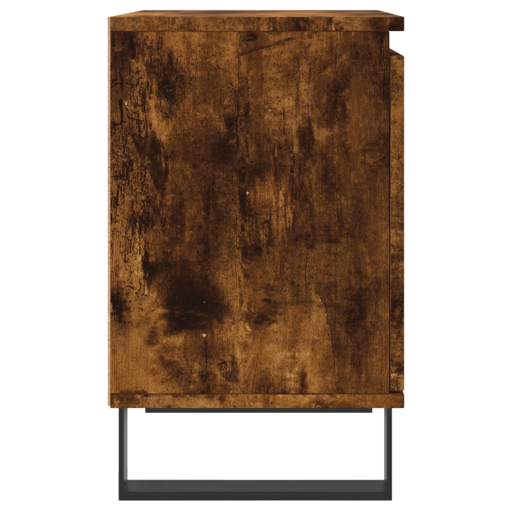 Nightstands (2 Pcs) Smoked Oak 40 X 30 X 50 Cm Particleboard
