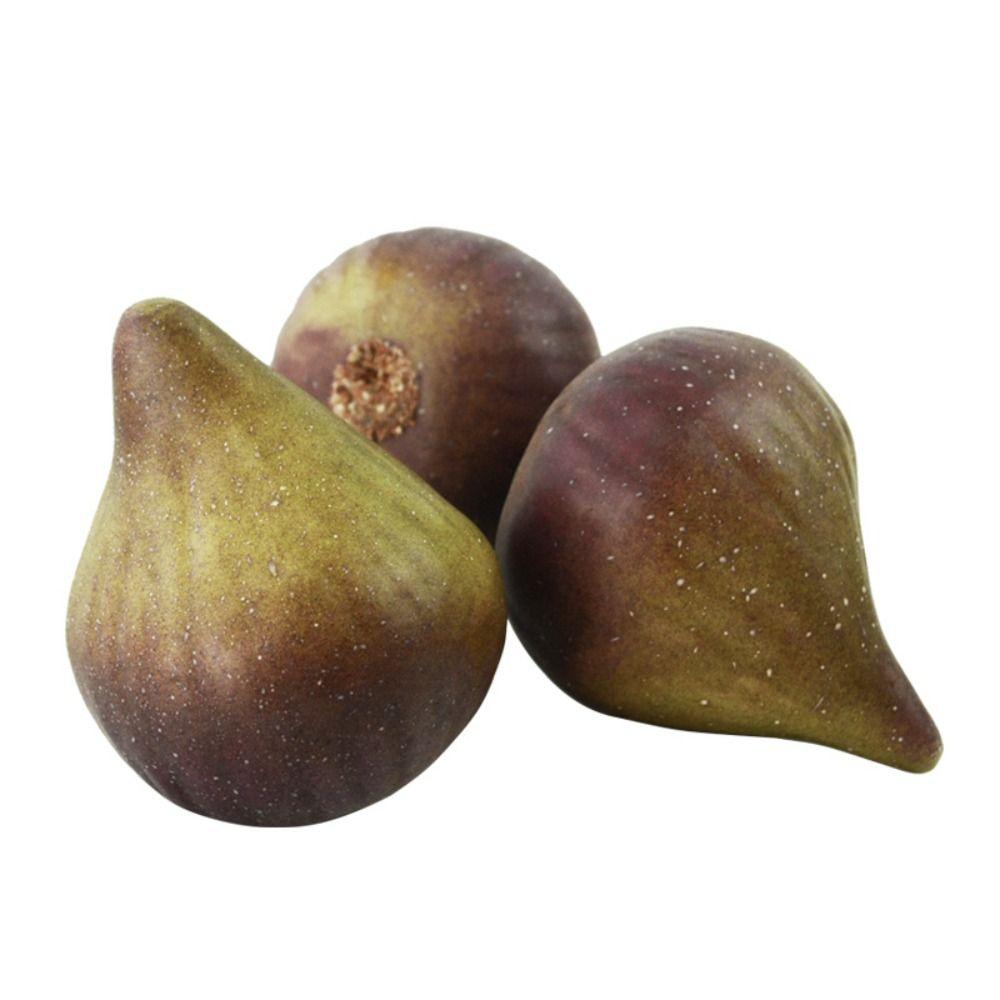 Lifelike Artificial Fig Handicrafts Fruit Model Food Model Fake Fruits  Desk Decoration Accessories