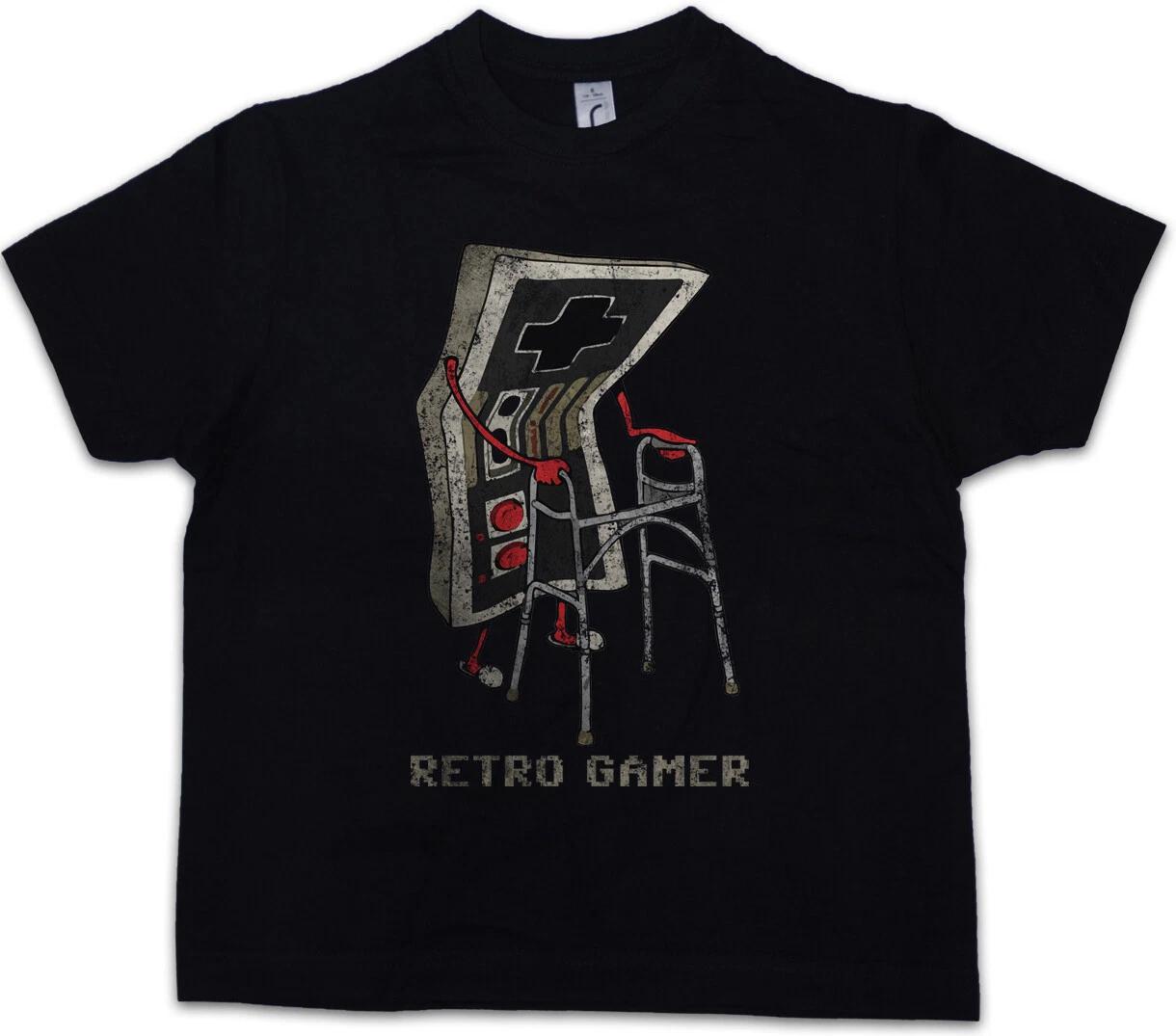 RETRO GAMER Kids Boys kids boys T-Shirt Gaming Admin Fun Grandfather Geek Nerd Freak 130
