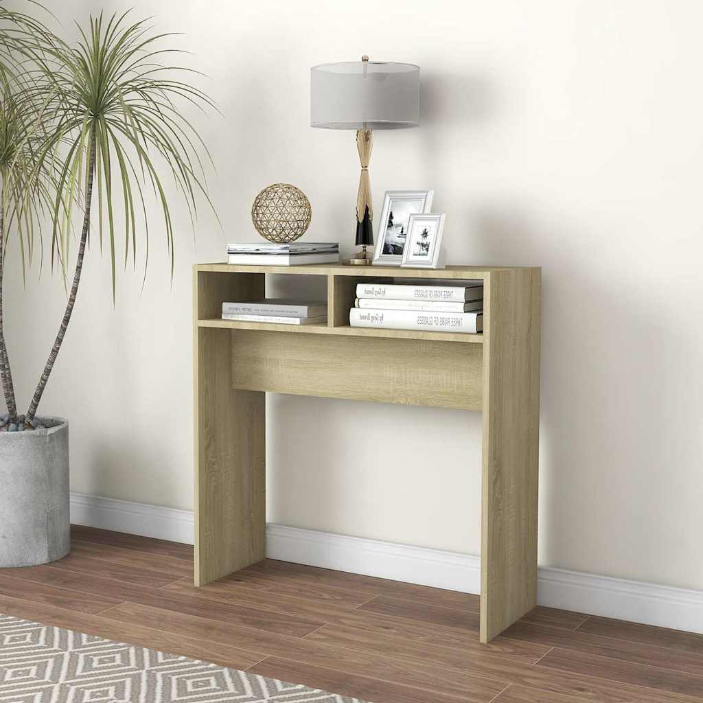 vidaXL Konsolentisch Sonoma-Eiche 78x30x80 cm Holzwerkstoff braun