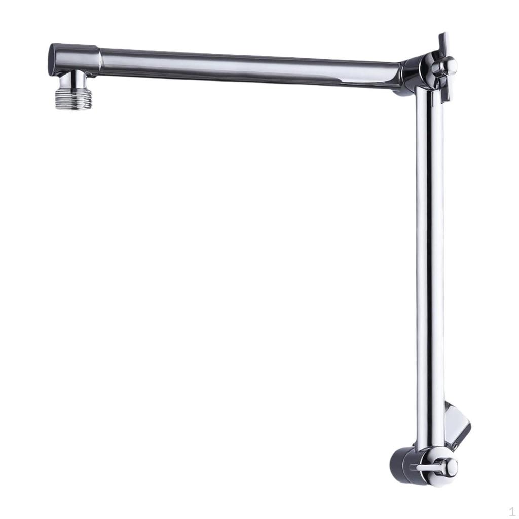 18'' Bath Shower Extension Arm, Head Extender, Upgrade Accessory Adjust Height/Angle Easy Assemble