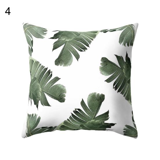 Talos moderner dekorativer Kissenbezug mit Blattdruck, für Zuhause, Sofa, Überwurf, Kissenbezug mit Reißverschluss