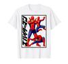 Marvel Spider-Man Action Pose Kanji Vintage Poster T-Shirt
