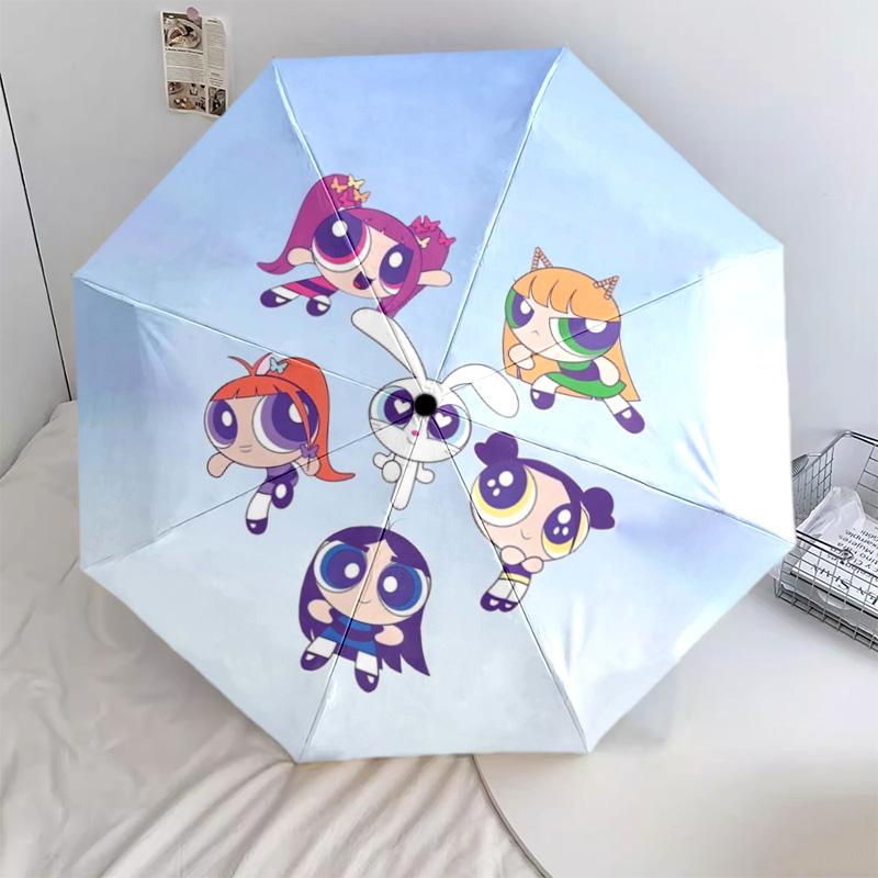 1 Stück Automatischer Faltregenschirm - Cartoon-Muster, Tragbares & Faltbares Design mit 52 Speichen, Weihnachts-Geburtstagsgeschenke