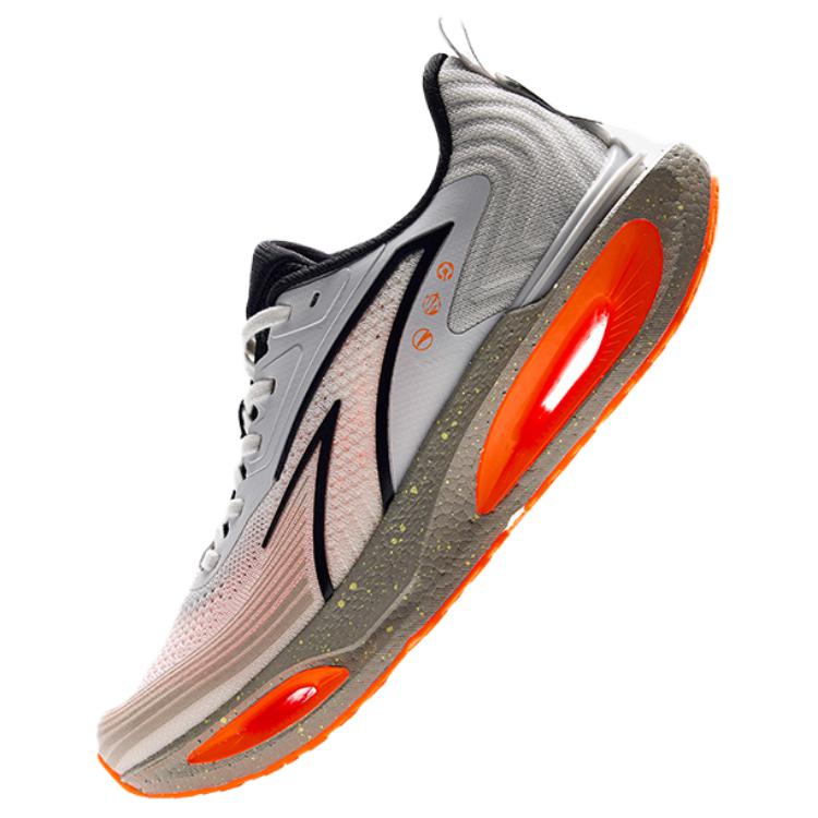 Anta Wormhole Commuting Chaussures de Course Polyvalentes Tissu Absorption des Chocs Résistant à l'Usure Baskets Basses Baskets Homme Gris Orange 112535543R-4