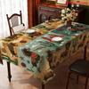 Western Wilderness Style Cartoon Tablecloths for Table Decor Waterproof Rectangle Reusable Tablecloth for Kitchen Dining Party