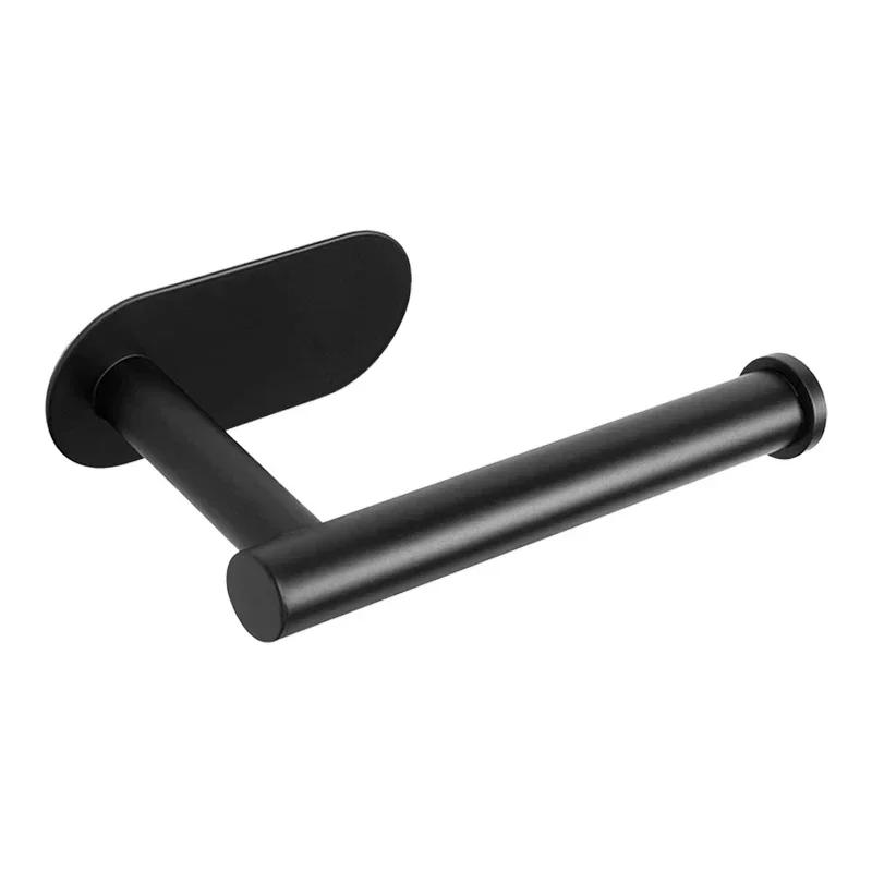 

Two Colors Wall-mounted No Drilling Stainless Steel Towel Rack Bathroom Pendant Bath Towel Rack Bathroom Paper Towel Racks