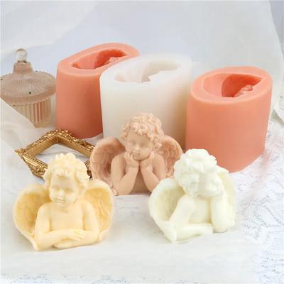 3D Engel Duftkerze Silikonform 3 Stile DIY Kuchen Schokolade Ton Zubehör Handgemachte Seife Harzform