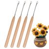 4pcs Lock Edge Crochet Hooks Metal Latch Repair Tool Stainless Steel Knitting Sewing Needles For DIY Knitting Revamping Darning