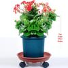 Rolling Plant Tray with Thickened Base: Durable Plastic Mobile Chassis for Large Pots with Universal Wheels