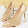 Ladies' 10.5 Cm Platform High Heels Patent Leather Women Pumps Bow Design Women Heels Stilettos Elegant Women's Party Shoes 2025