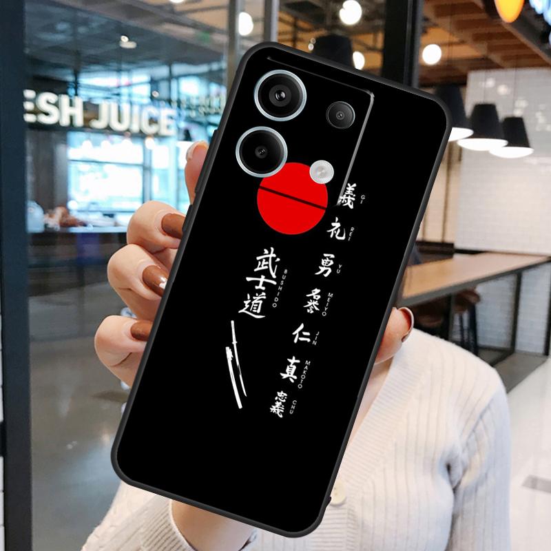 Japanese Bushido Samurai Case For Xiaomi Redmi Note 11 9 10 12 13 14 15 Pro Plus Redmi 15 15C 10C 12C 13C 14C Cover