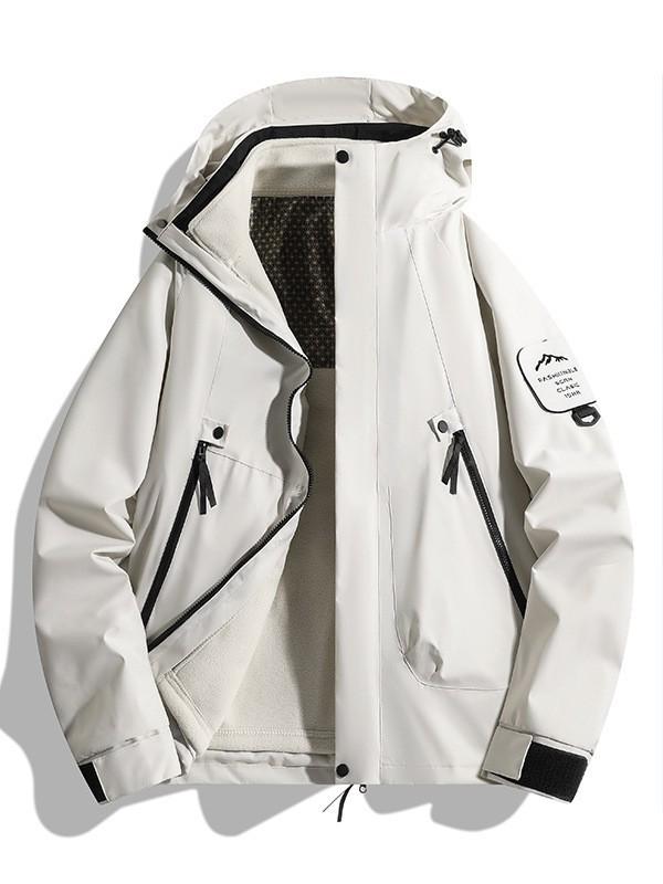 Unisex 3-in-1 Outdoor Jacket: Windproof, Waterproof, Detachable Fleece Liner – Ideal for Autumn/Winter Mountaineering.