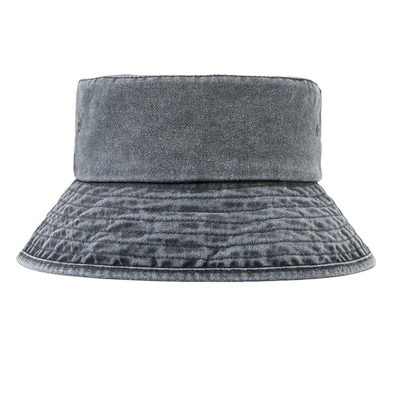 New Retro Denim Fisherman Hat Men and Women Fashion Short-brimmed Harajuku Literary All-match Cotton Luxury Panama Bucket Hat