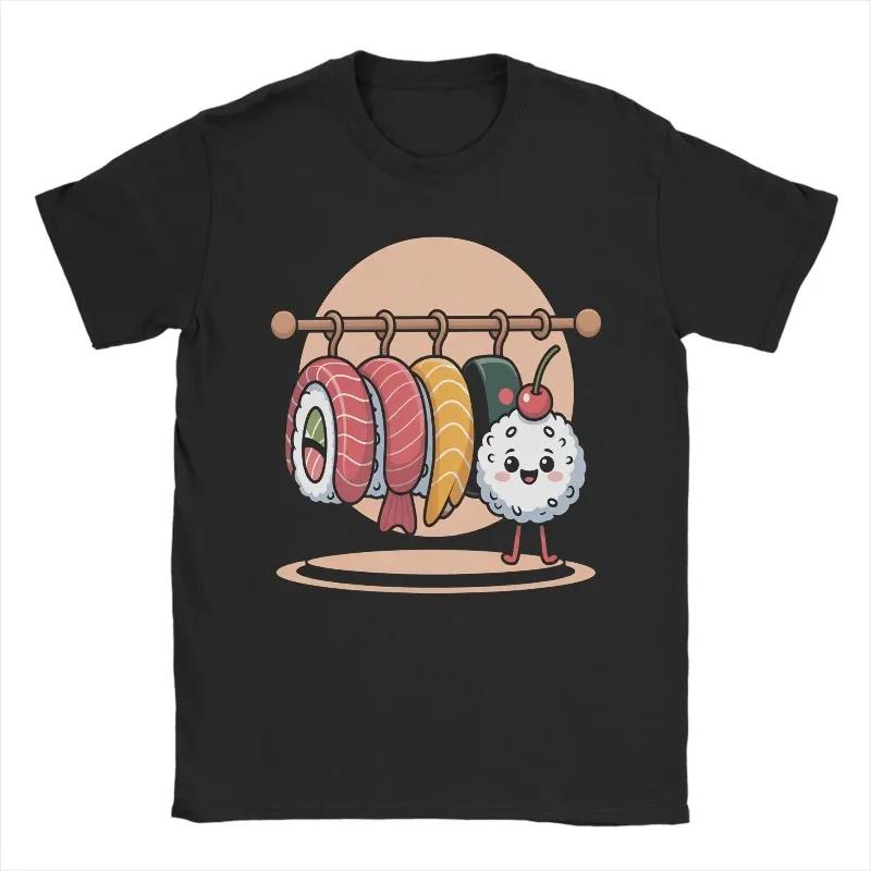 Sushi Wardrobe Funny Graphic Tee Unisexs Round Neck Short Sleeve Casual Cotton TShirt S