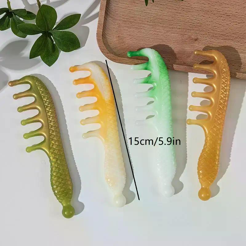 Body Meridian Massage Comb Stress Relief Gua Sha Tool Acupuncture Therapy Blood Circulation Anti-static Plastic Hair Combs
