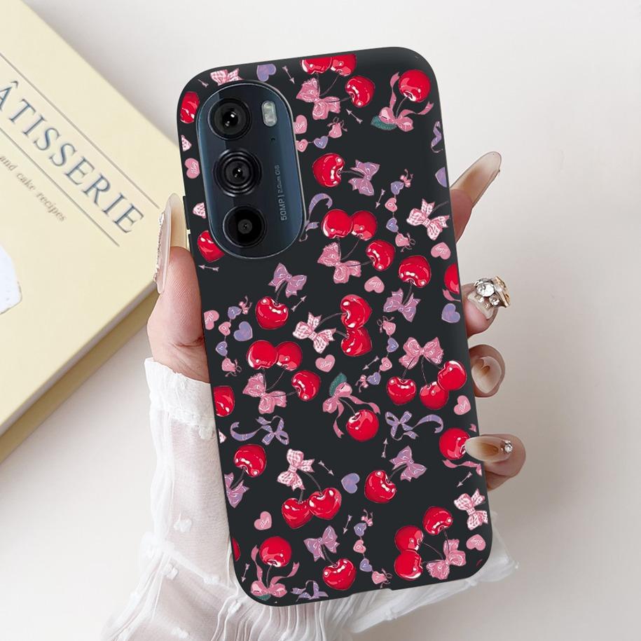 For Motorola Edge 30 Pro Case XT2201-1 Cover Lovely Panda Bowknot Silicone Shockproof Cover For Moto Edge Plus 2022 Edge30 Funda