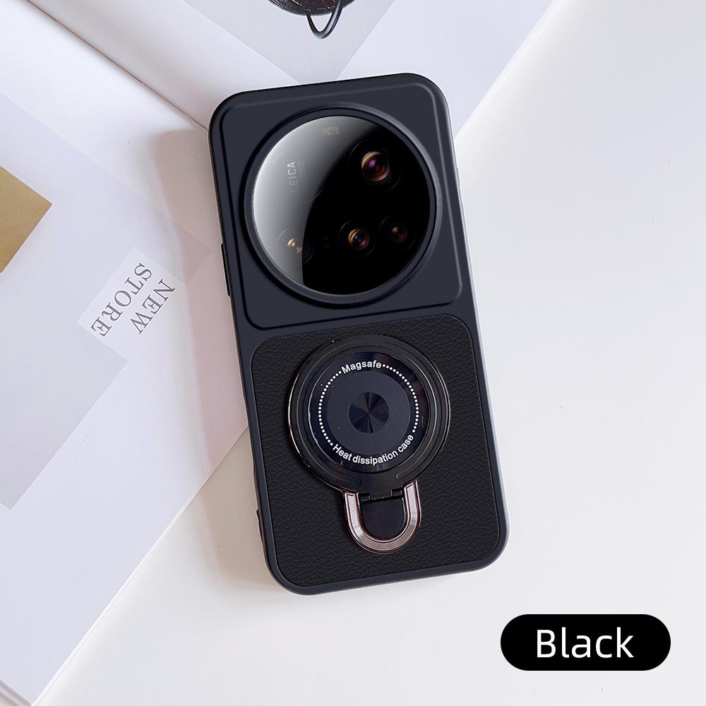 For Xiaomi 15 Ultra Case Xiaomi 15 Ultra Cover Xiaomi 15 Ultra leather Case Magnetic Bracket Magsafe Holder Stand Cover
