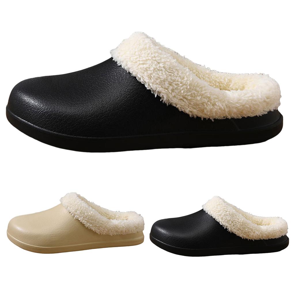 Women And Men Lined Clogs Memory Foam Warm Fuzzy Slippers Winter Indoor Outdoor Slipper Slippers Slippers for Women Flat