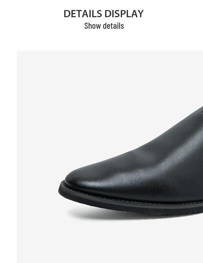 Herren Modische Koreanische Slip-On Lederschuhe, Lässig bis Formell, Spitze Zehenpartie