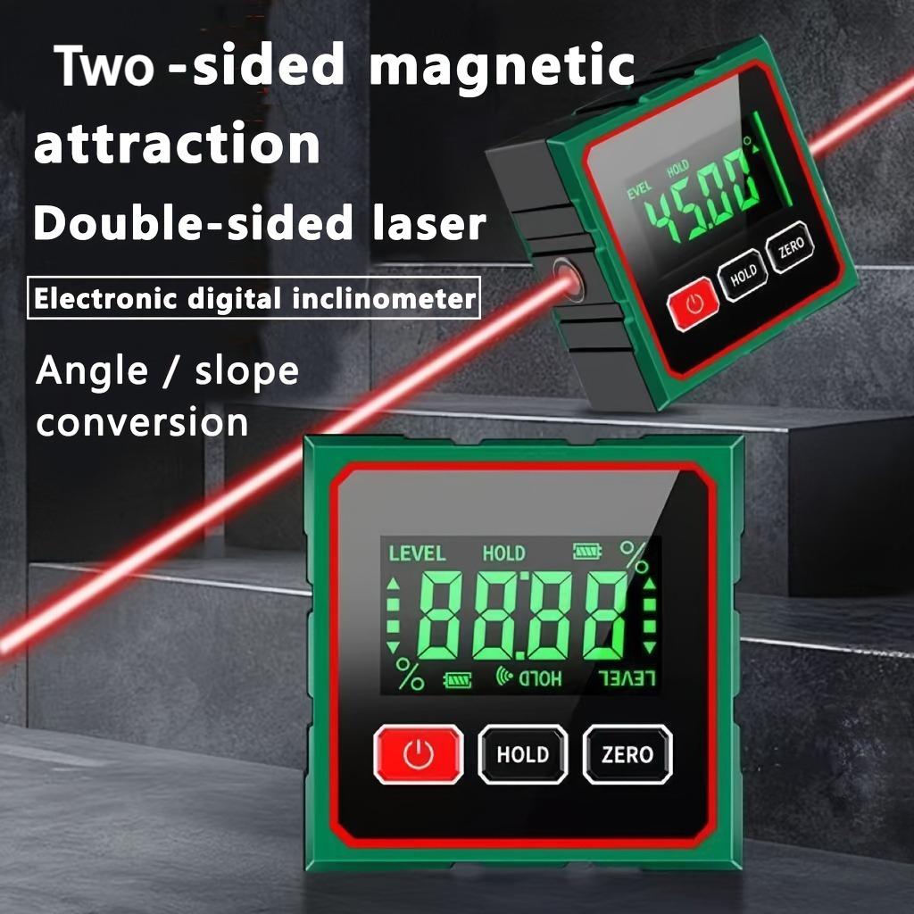 Magnetic Digital Angle Finder Electronic Laser Gauge Ruler 360 Degree LCD Protractor Mini Inclinometer Measuring Tool