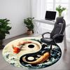 1PC Yin Yang Symbol Office Round Rug, Non Slip, Soft and Durable Office Rug for Interior Decoration, Perfect for Office