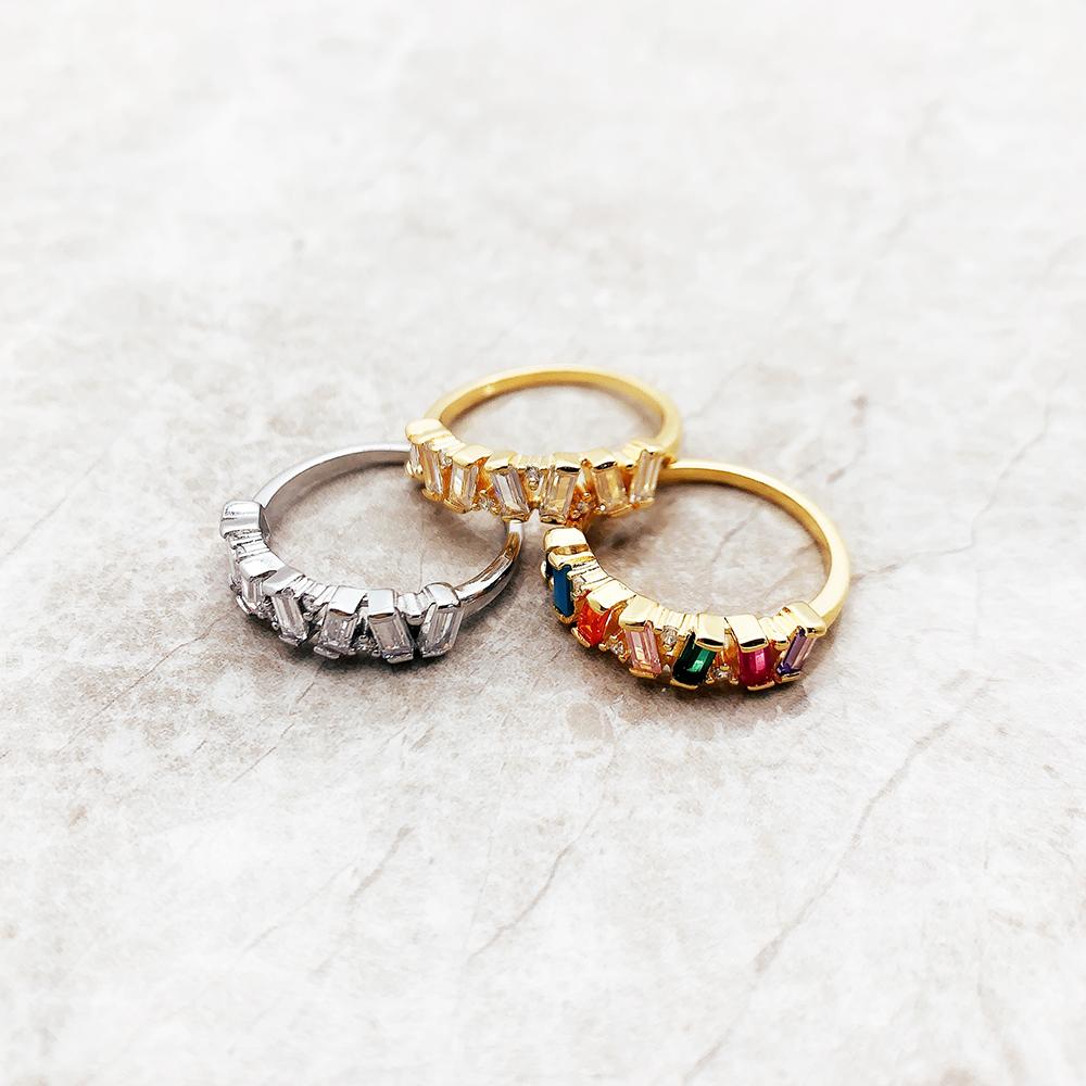 Ring Colourful Dancing Stones Summer New Fine Jewerly Romantic Gift For Women In Copper