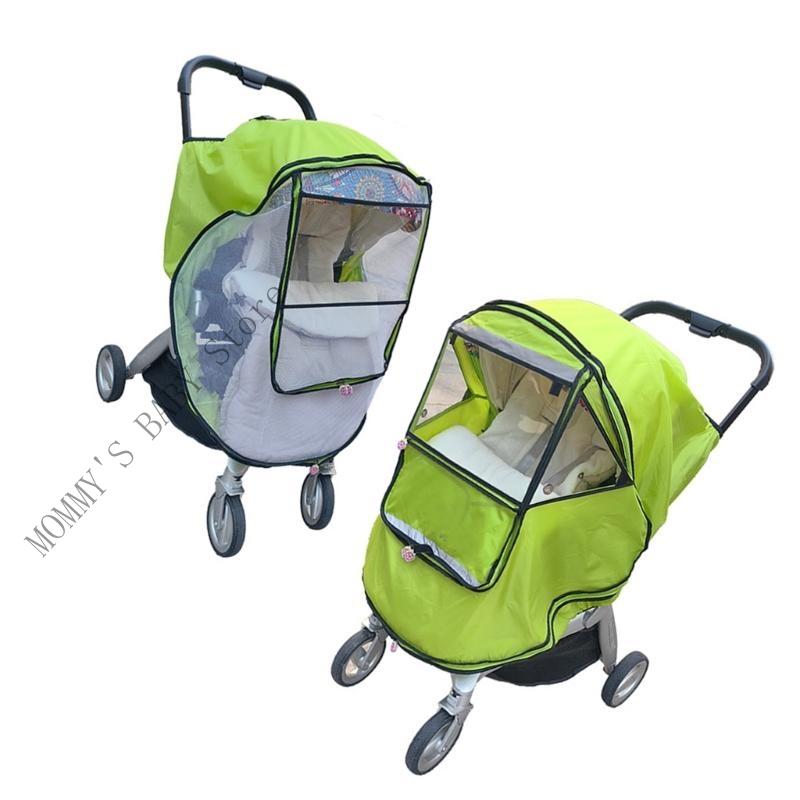 H3CD Breathable Baby Strollers Cover with Insect Net Windproof Weather Shield Pushchair Cover Strollers Accessory