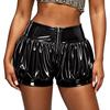 Womens Patent Leather Bubble Shorts