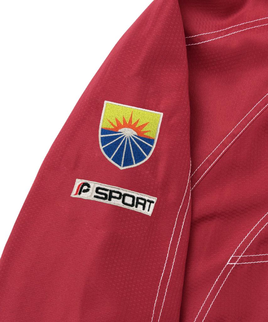 PHYPS MOTORCYCLE Ripstop Hooded Soccer Anorak Red