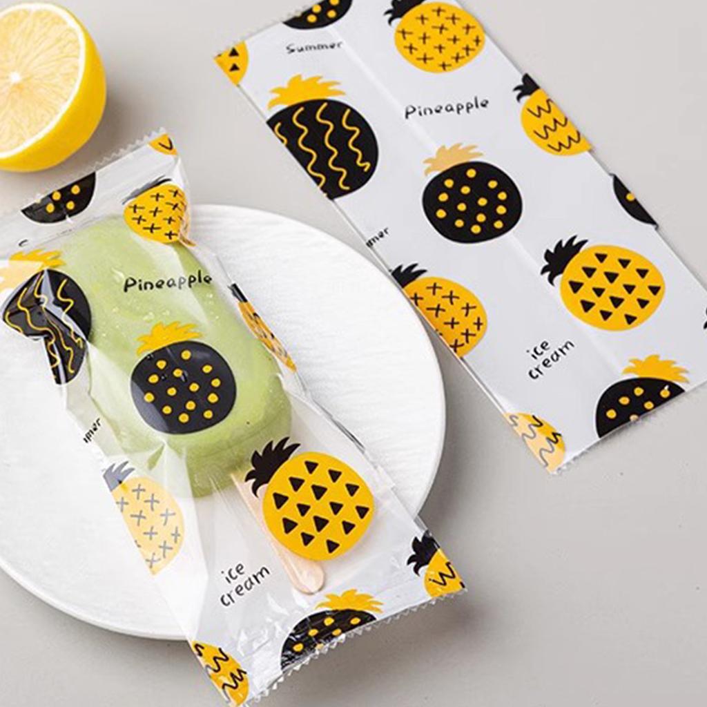 100 Stück transparente Eiscreme-Verpackungsbeutel, praktische Eis-/Stielverpackung, lebensmittelechte Eislutscher-Tasche für Partys