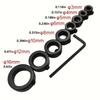 Drill Bit Stop Collars Set, 9 or 108 Pcs Adjustable Depth Control Rings with Hex Wrench