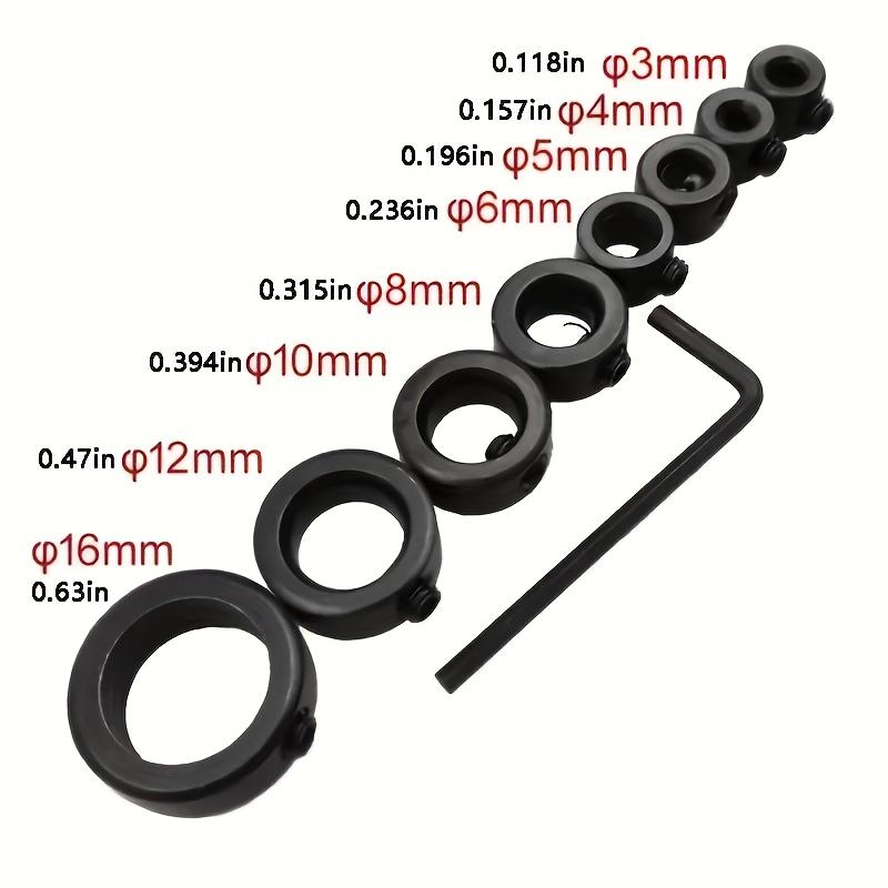 Drill Bit Stop Collars Set, 9 or 108 Pcs Adjustable Depth Control Rings with Hex Wrench