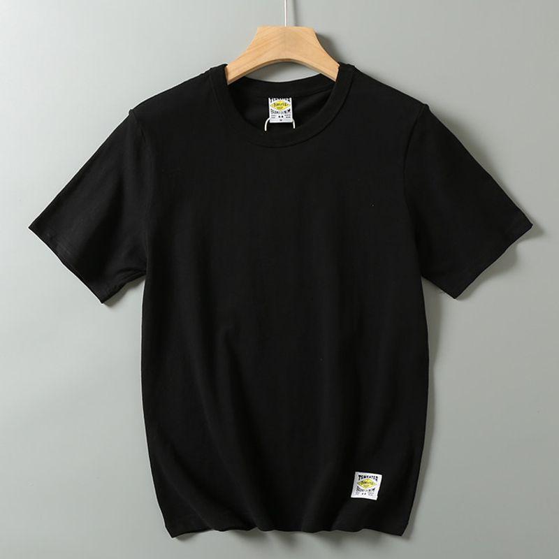 210G Washed Men's Casual Bottoming Shirt Short Sleeve T-shirt