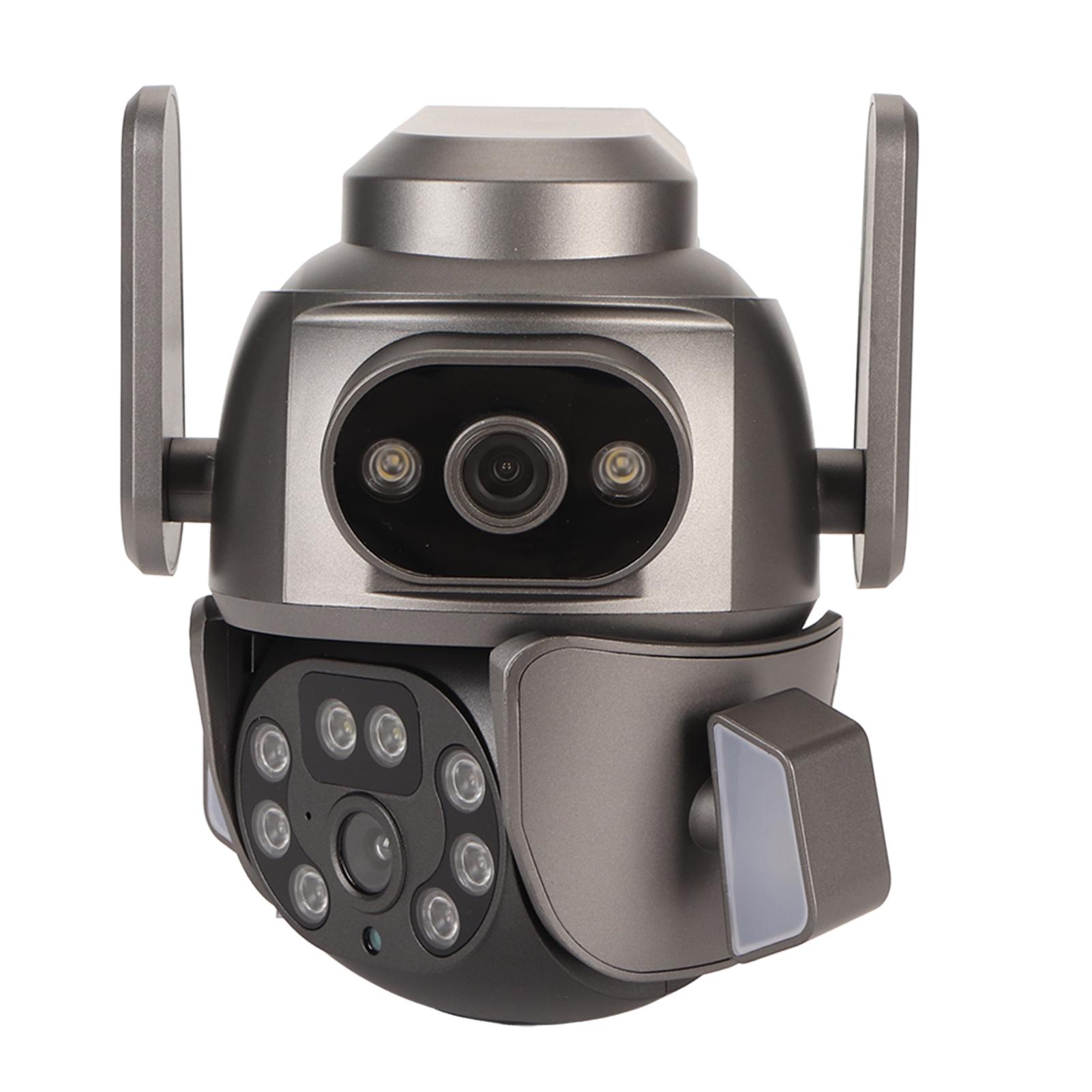

Outdoor Security Camera 1920x1080P Two Way Voice 4MP Humanoid Tracking Color Night Vision Dual Lens US Plug